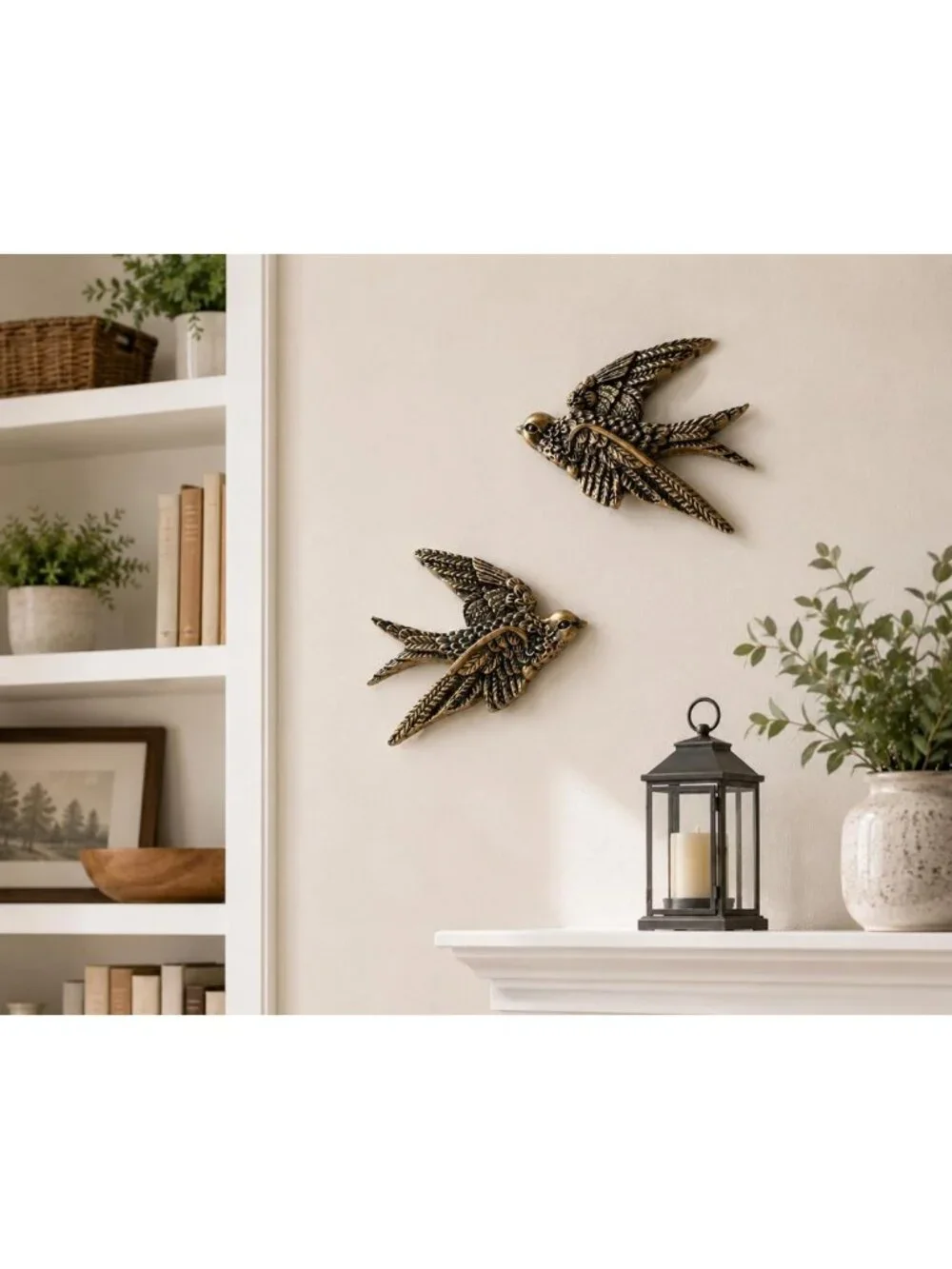 Vintage Swallow Bird Wall Sculpture Set of 2 | Perfect for Home Decor & Gallery